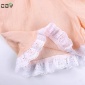 儿童棉绸睡衣夏新品宝宝家居服复古褶皱薄款蕾丝花边短袖女童套装